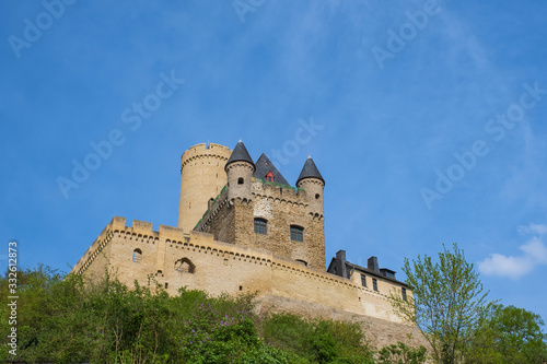 Blick auf die Burg in Burgschwalbach/Deutschland im Taunus