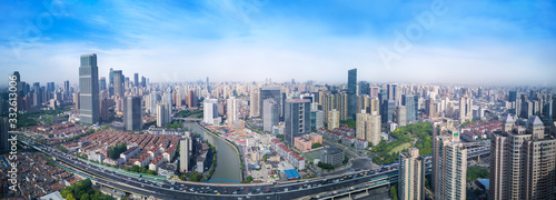 Panorama View of Shanghai City.
