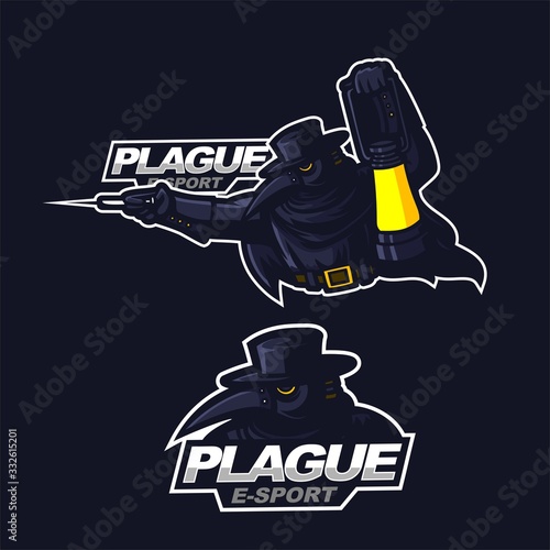 doctor plague e-sport gaming mascot logo template