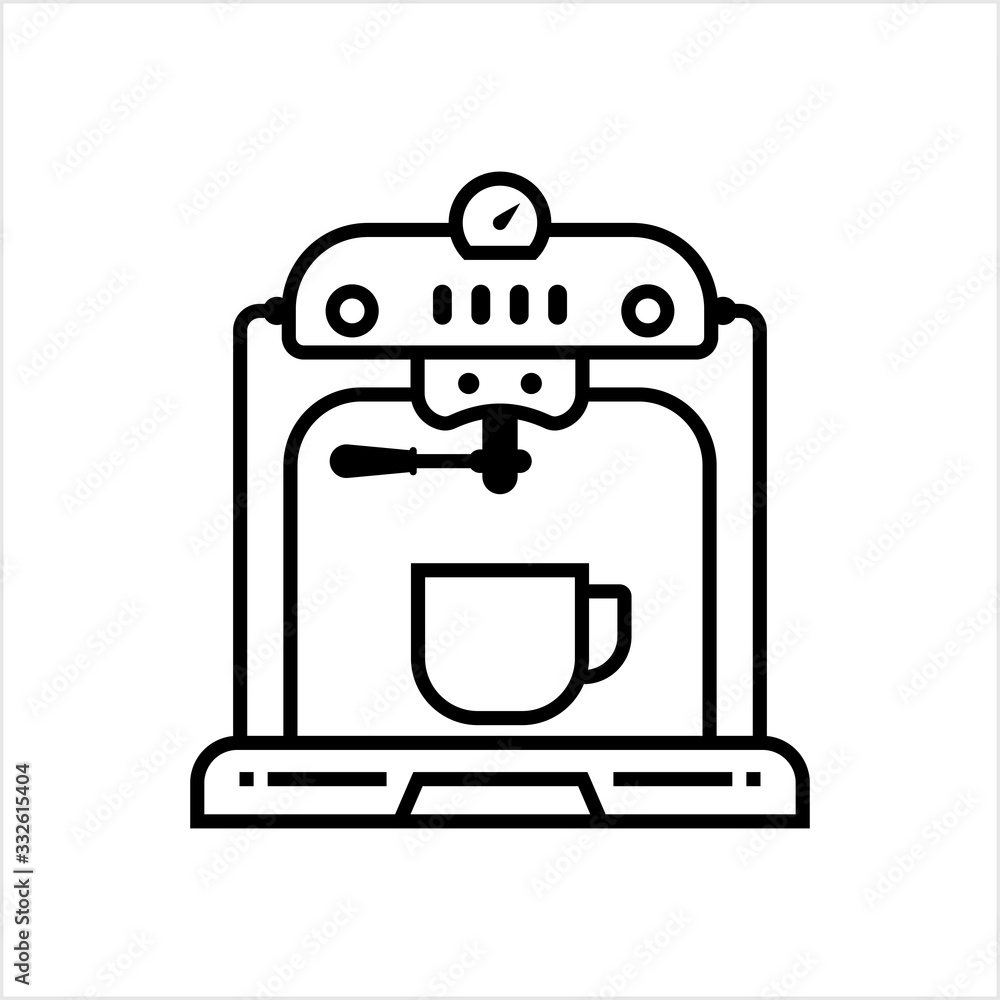 Coffee Machine Icon, Hot Coffee Making Machine Icon, Cooking Appliance Icon Coffee Machine Icon, Hot Coffee Making Machine Icon, Cooking Appliance Icon