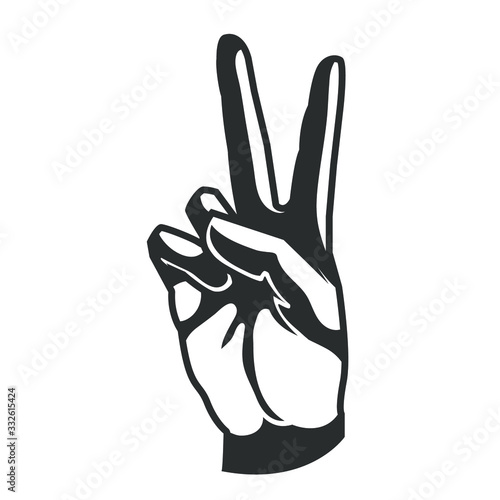 Illustration of a hand with two fingers