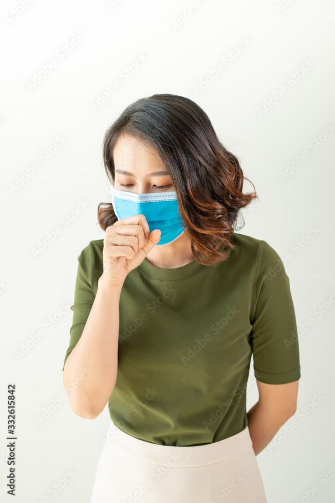 Asian woman wearing face protection in prevention for coronavirus Asian woman wearing face protection in prevention for coronavirus