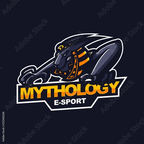 egyptian anubis e-sport gaming mascot logo template