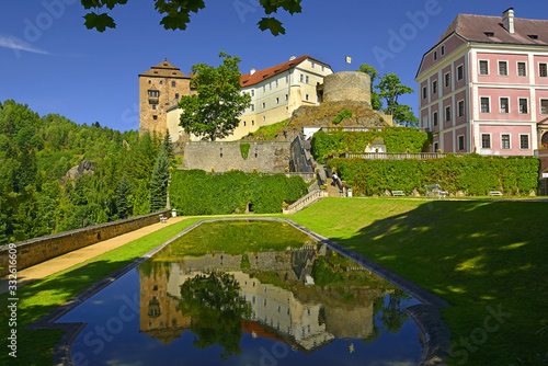National cultural monument Castle and Chateau of Becov nad Teplou in the west part of the Czech Republic near the world famous spa town Karlovy Vary. photo