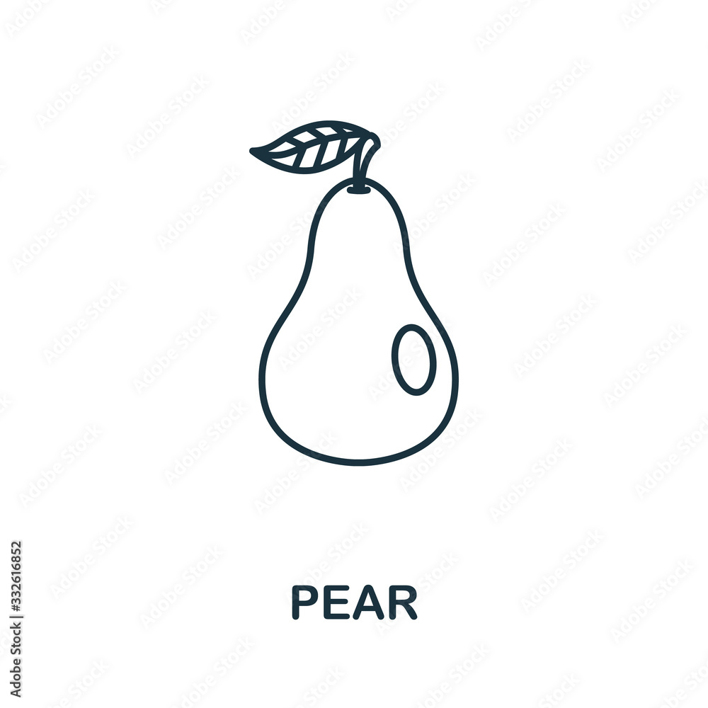Pear icon from fruits collection. Simple line element Pear symbol for templates, web design and infographics Pear icon from fruits collection. Simple line element Pear symbol for templates, web design and infographics