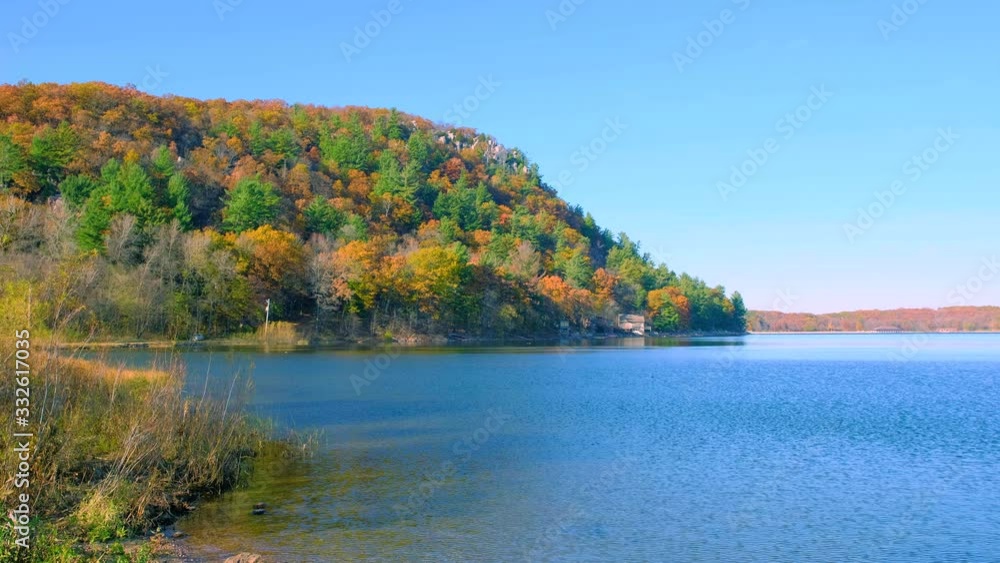 Autumn landscape Lake ,Lake State ,Wisconsin State Park, USA   