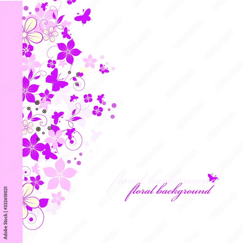 abstract floral background with flowers abstract floral background with flowers