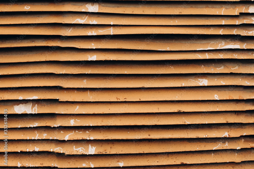 photo of yellow old striped metal texture photo of yellow old striped metal texture