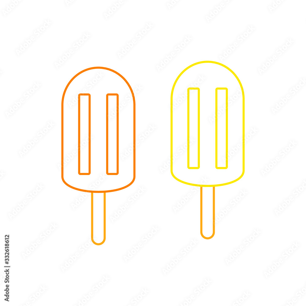 lemon and orange ice cream on white background lemon and orange ice cream on white background