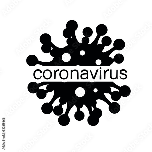 Crown virus icon. Coronavirus 2019-ncov. Coronavirus bacterial cell, New bacteria. Graphic vector illustration of an infection virus. Vector.