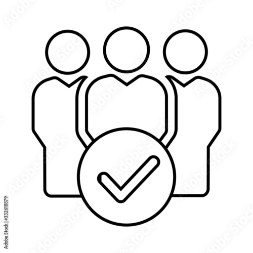 Vector line icon for capable. able illustration sign. adept symbol. adequate logo.