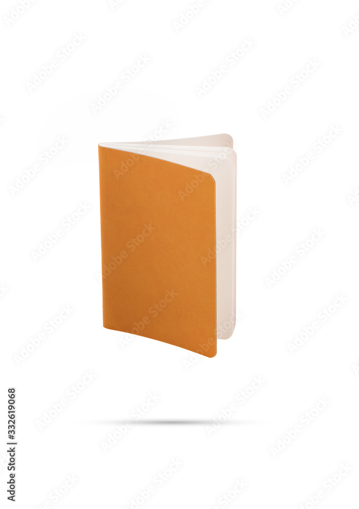notebook on isolated white background