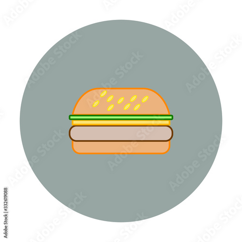 cheese burger on white background