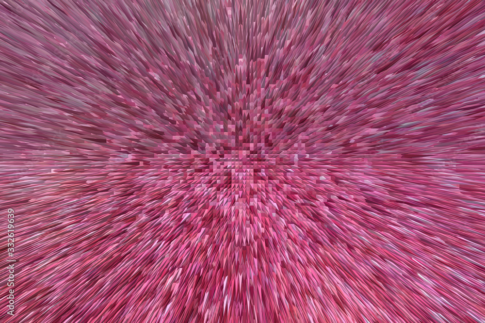 Fototapeta premium abstract pink background. imitation of 3d small pyramids diverging in different directions