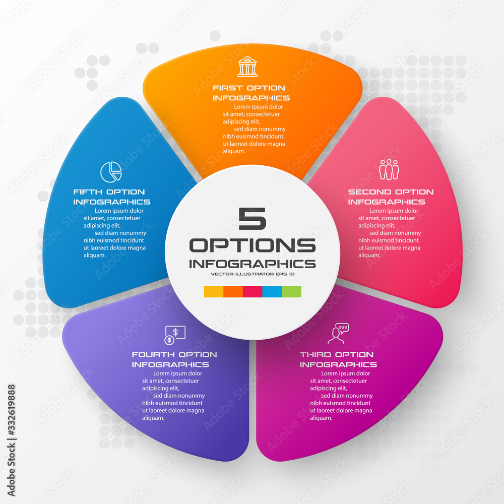 Business infographic template with 5 options,Vector illustration. Business infographic template with 5 options,Vector illustration.