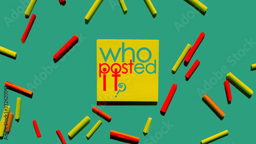 who posted it? post it note on green background