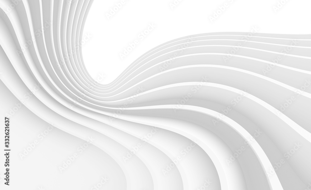 White Architecture Circular Background. Modern Building Design White Architecture Circular Background. Modern Building Design