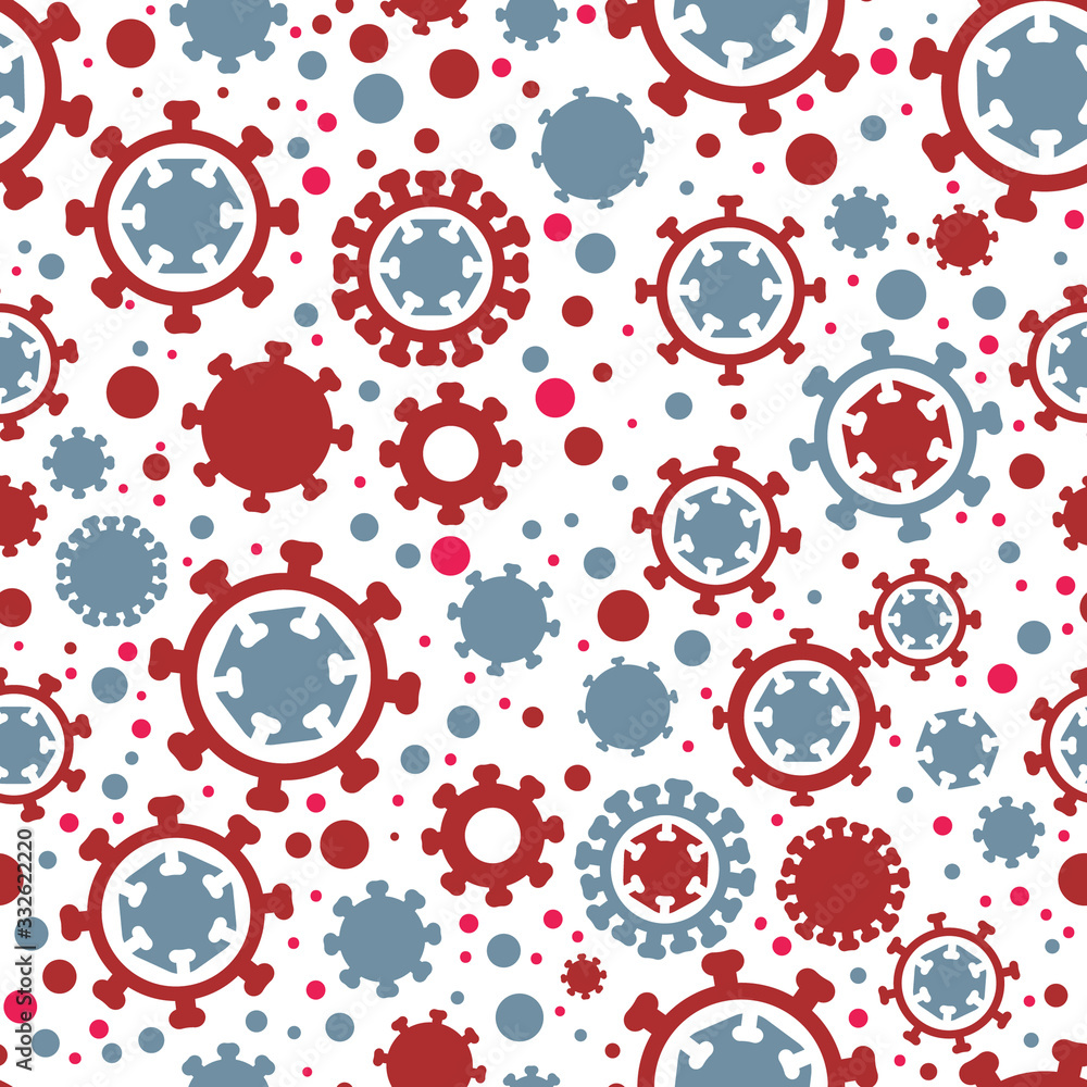 Coronavirus seamless pattern