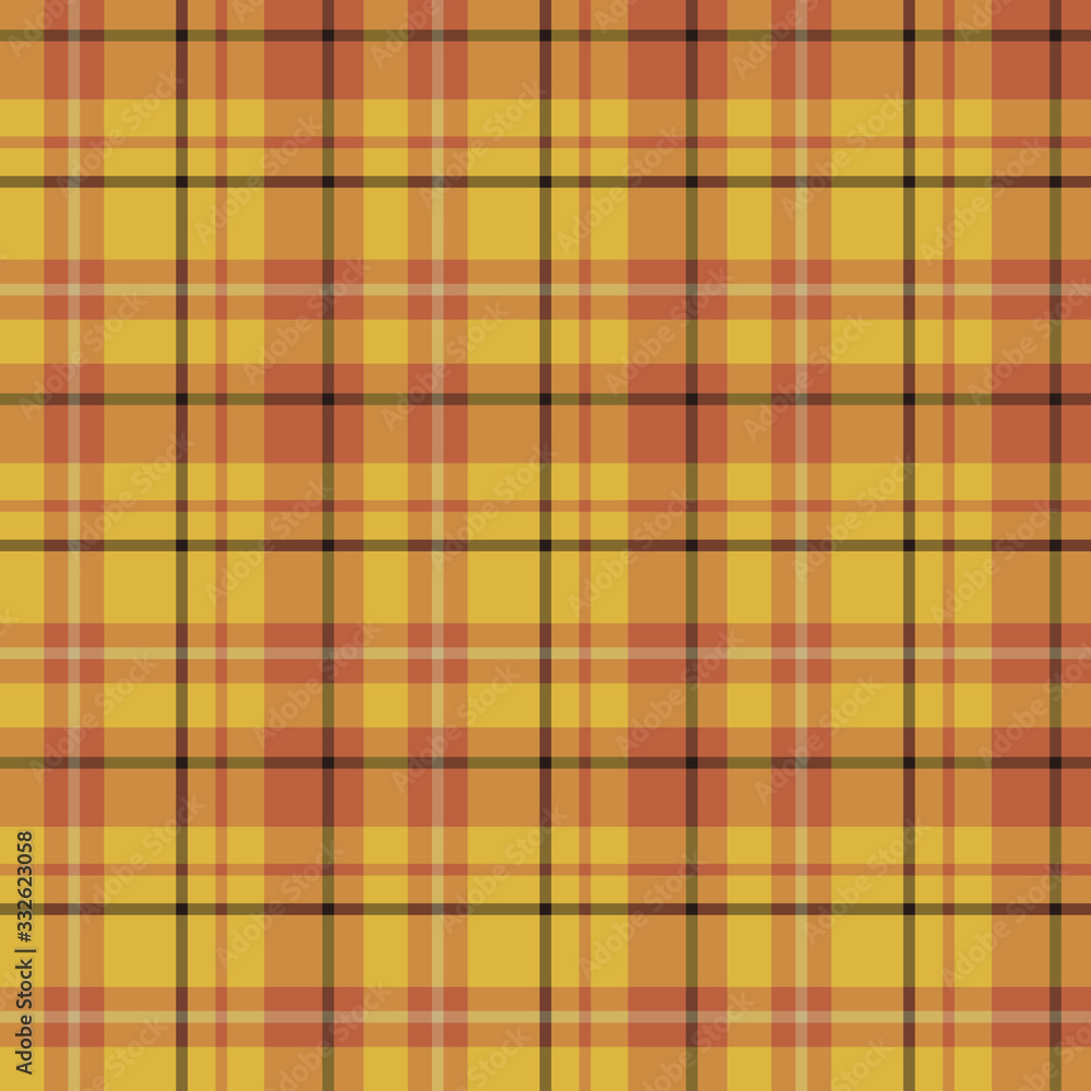 Seamless pattern in exquisite warm yellow, brown and black colors for plaid, fabric, textile, clothes, tablecloth and other things. Vector image. Seamless pattern in exquisite warm yellow, brown and black colors for plaid, fabric, textile, clothes, tablecloth and other things. Vector image.