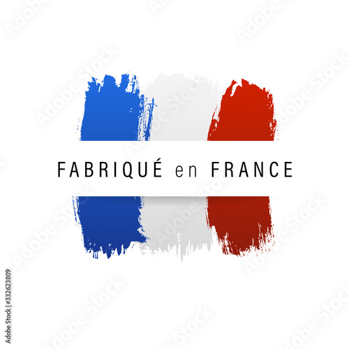 Logo au couleur du drapeau français représentant un label de fabrication française.