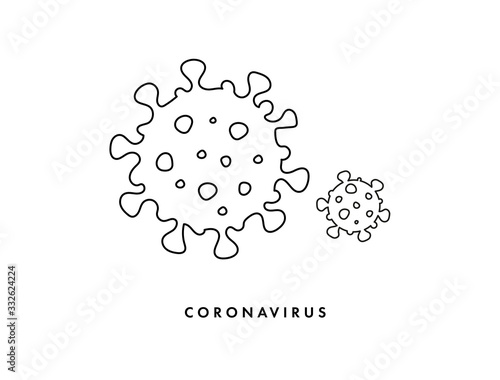 Coronavirus Bacteria Icon, 2019-nCoV Novel Coronavirus Bacteria. Coronavirus Concepts. Isolated Vector Icon. illustration