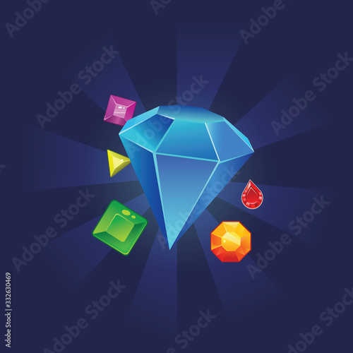 diamante logo and icon vector Isolated image