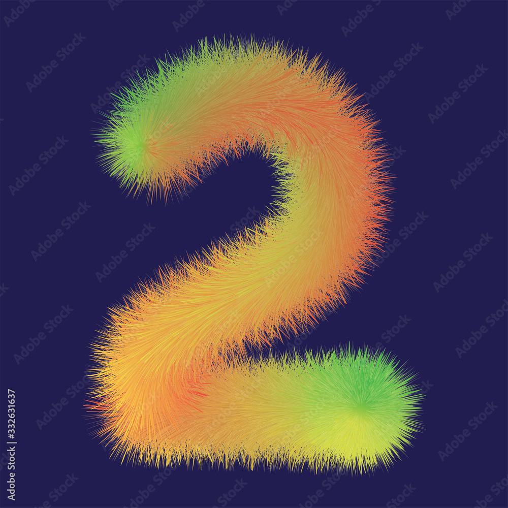 Vector fluffy numbers 2 Two Vector fluffy numbers 2 Two