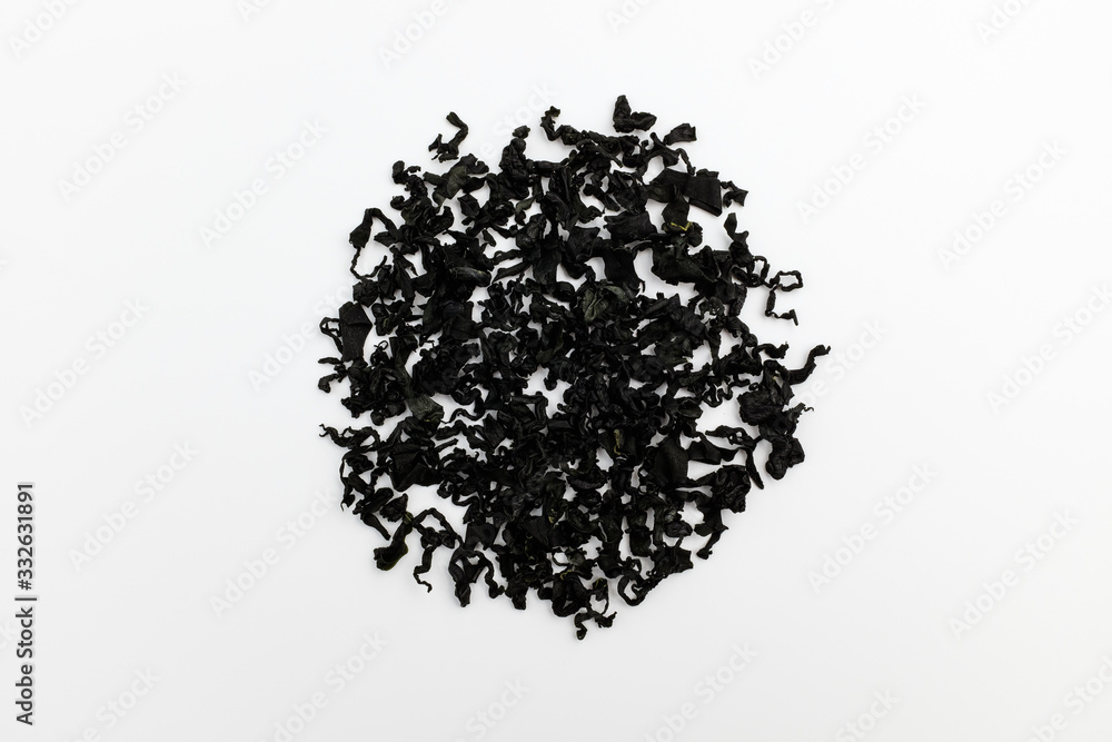 Green seaweed on white background Green seaweed on white background