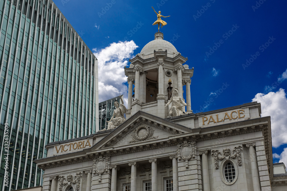 The Victoria Palace Theatre, a West End theatre in Victoria Street, in the City of Westminster, London