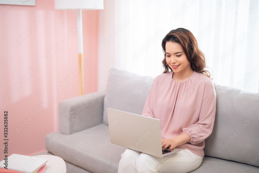 young asian woman lifestyle image using laptop computer young asian woman lifestyle image using laptop computer