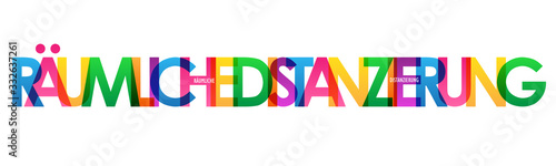 Typografie vektor RÄUMLICHE DISTANZIERUNG