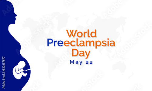 Vector illustration on the theme of World Preeclampsia day observed every year on May 22nd.