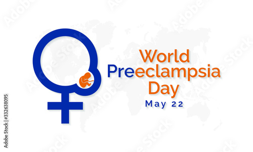 Vector illustration on the theme of World Preeclampsia day observed every year on May 22nd.
