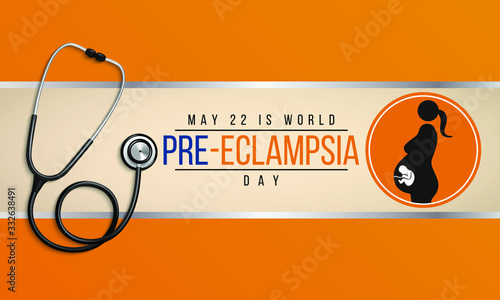 Vector illustration on the theme of World Preeclampsia day observed every year on May 22nd.