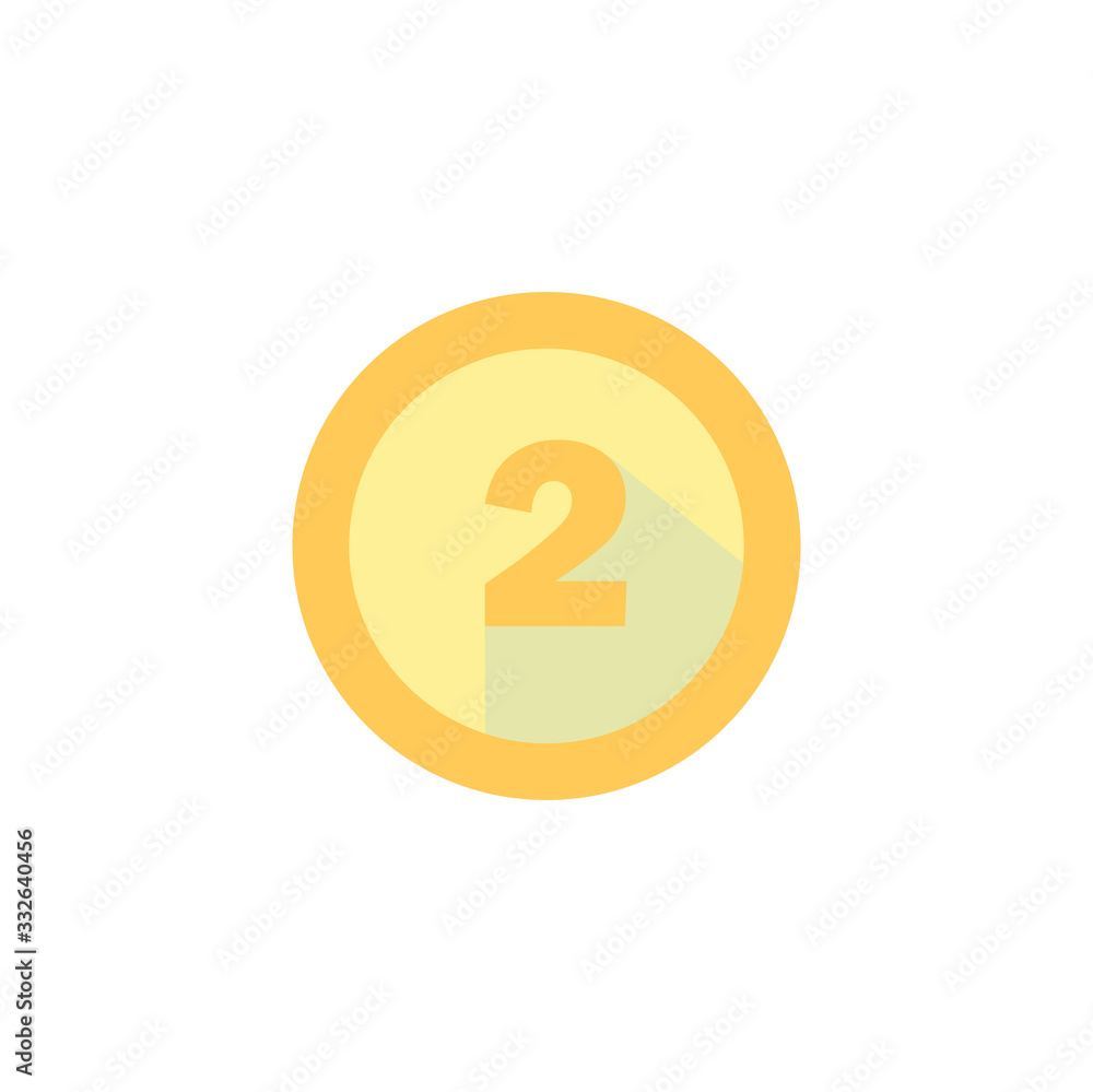 flat icon Of Number On Circle flat icon Of Number On Circle