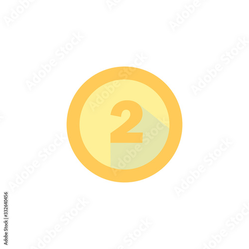 flat icon Of Number On Circle