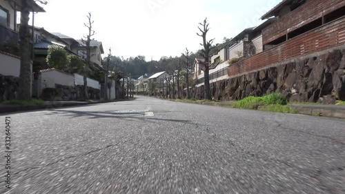 Wallpaper Mural Cat point of view walking on the road of a Town of Otsu. Torontodigital.ca