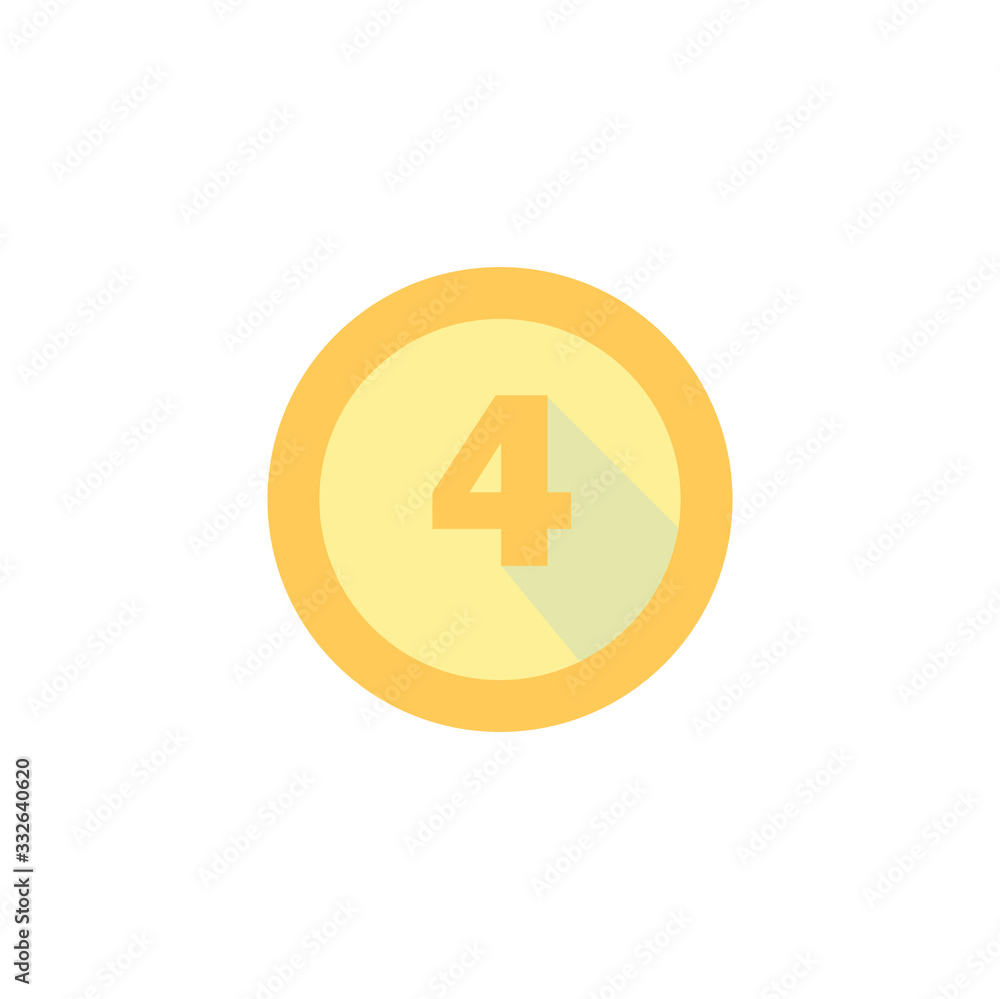flat icon Of Number On Circle flat icon Of Number On Circle