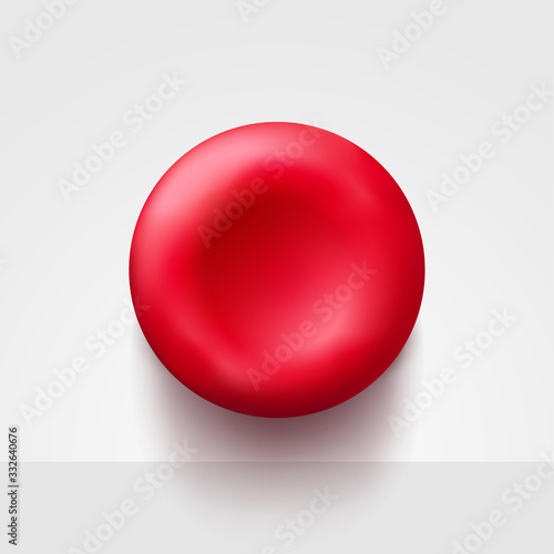 realistic red blood cell front