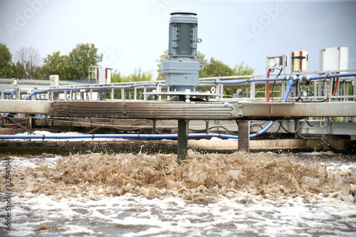 Water recycling on sewage treatment station photo