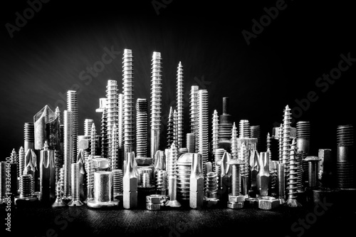 Screws  Nuts and Bolts Miniature City Skyline