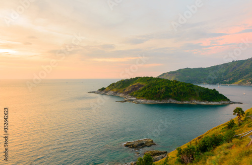 Promthep cape, the iconic place to see sunset at Phuket, Thailand