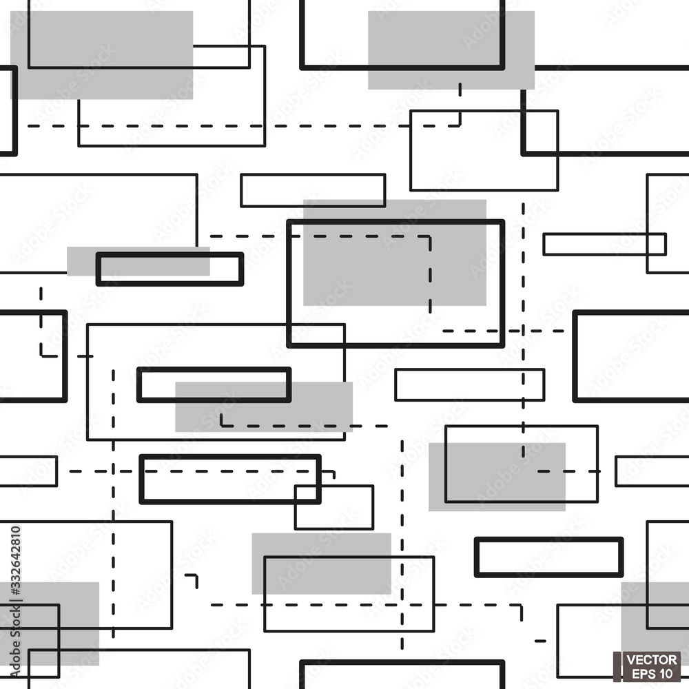 Seamless patterns with geometric texture. Circles and squares. Seamless patterns with geometric texture. Circles and squares.