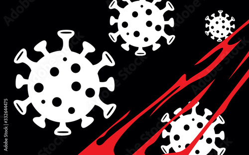 Illustrations concept coronavirus COVID-19. virus wuhan from china. Vector illustrate.