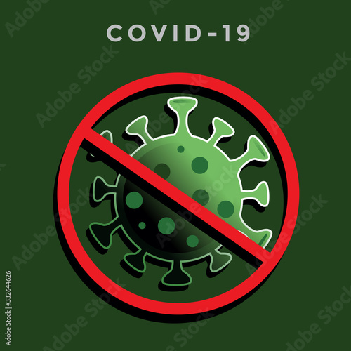 Illustrations concept stop coronavirus COVID-19. virus wuhan from china. Vector illustrate.