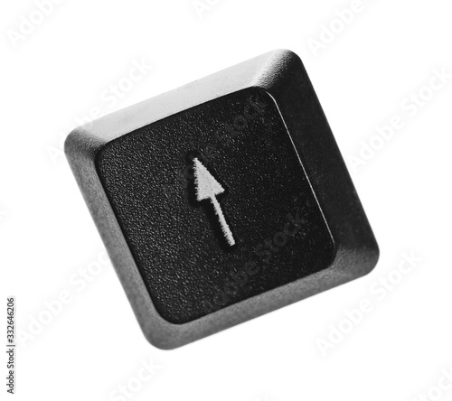 Arrow direction, button computer keyboard isolated on white background, clipping path