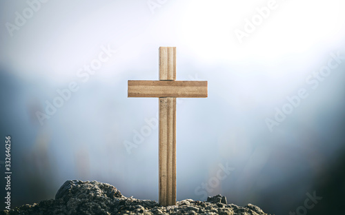 Crucifixion of Jesus, christian concept.