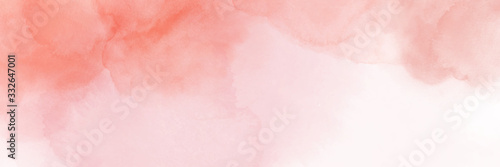 Abstract hand painted light orange watercolor