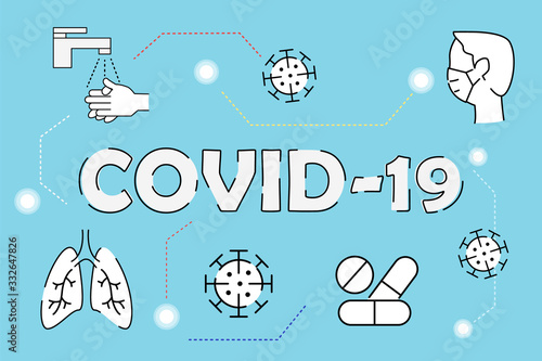 covid-19 virus protection concept background. vector illustration
