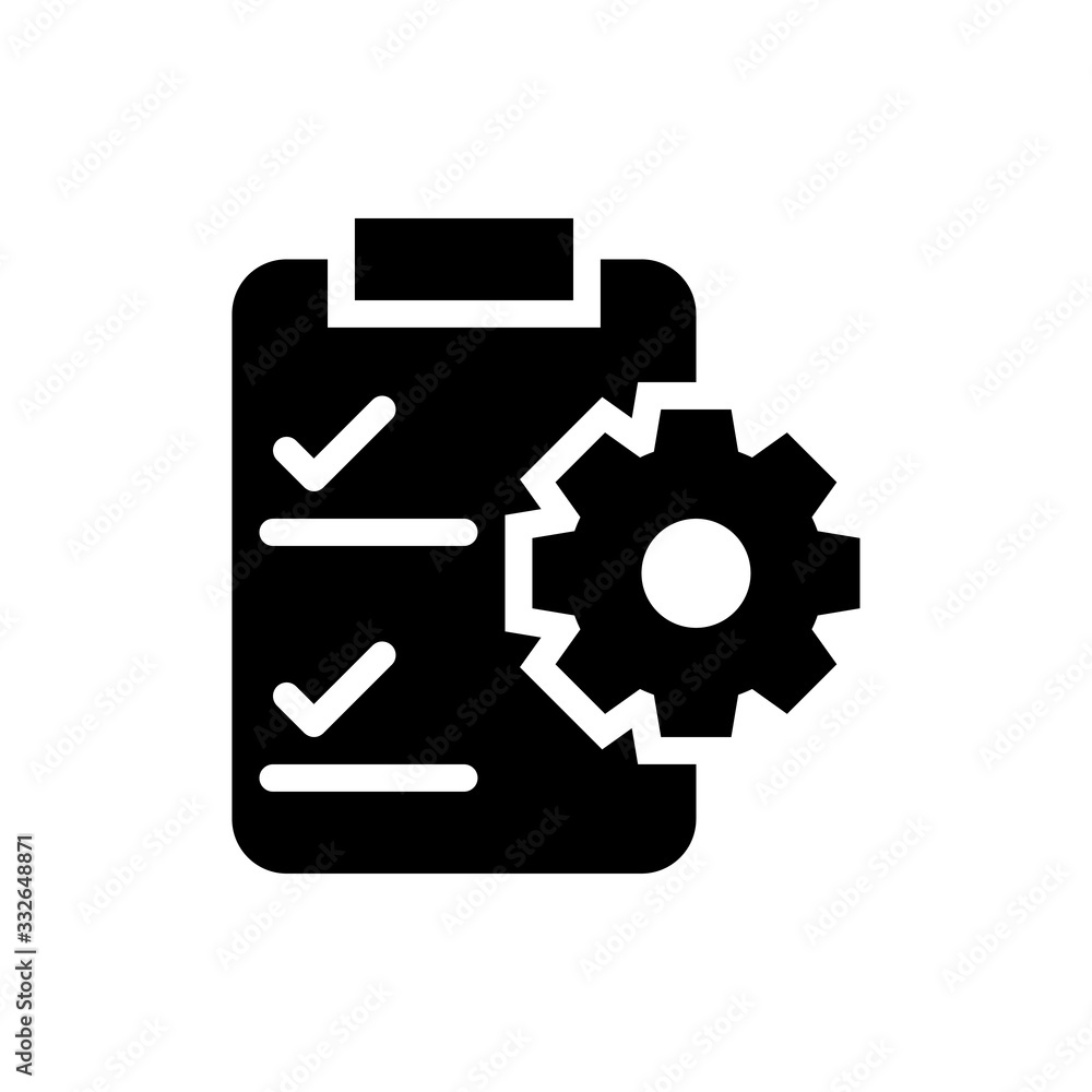 File Settings Vector Icon Glyph Illustration File Settings Vector Icon Glyph Illustration